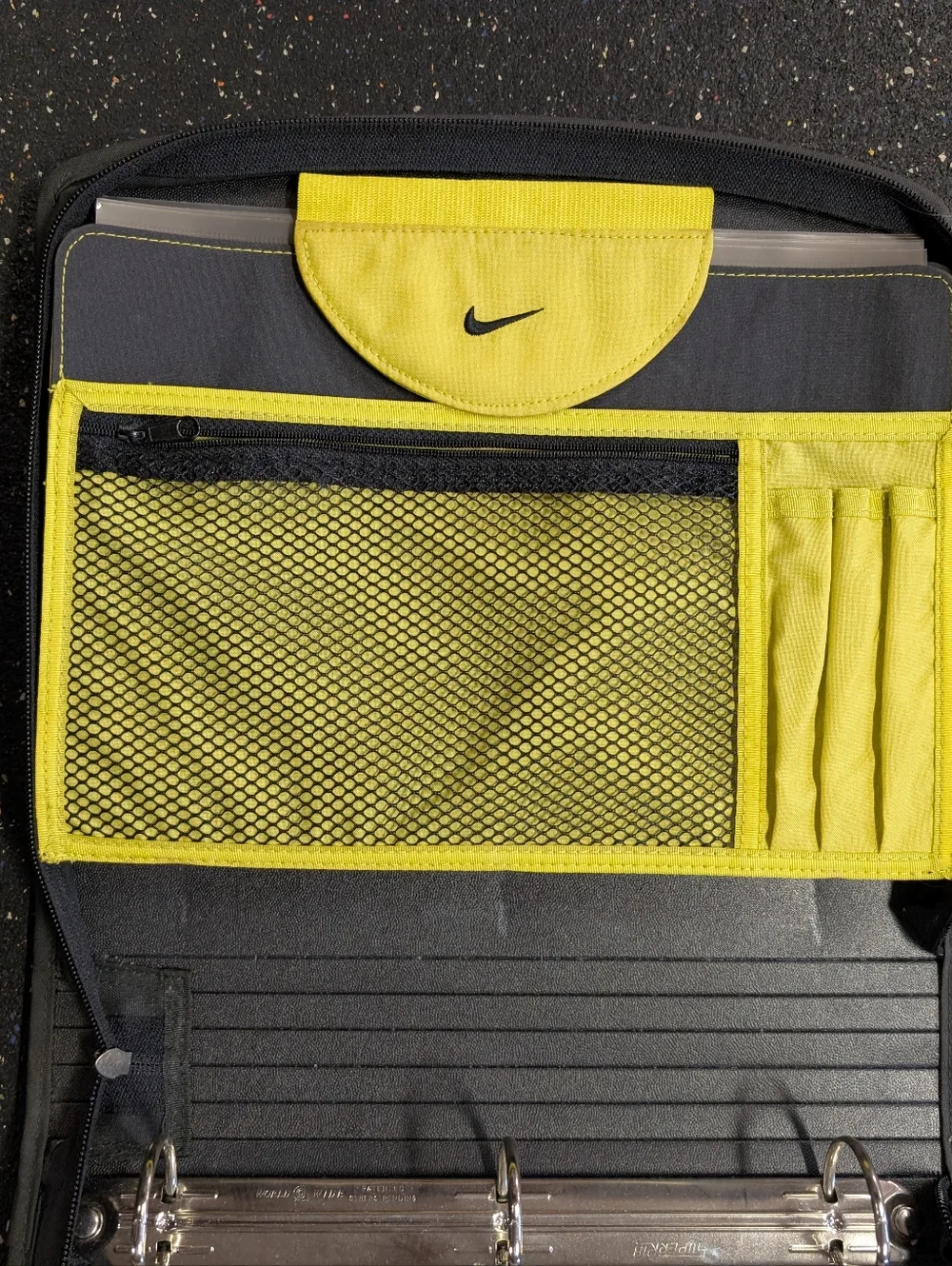 Vintage 90's Retro NIKE MEAD 3 Ring Binder Trapper Keeper Portfolio Green